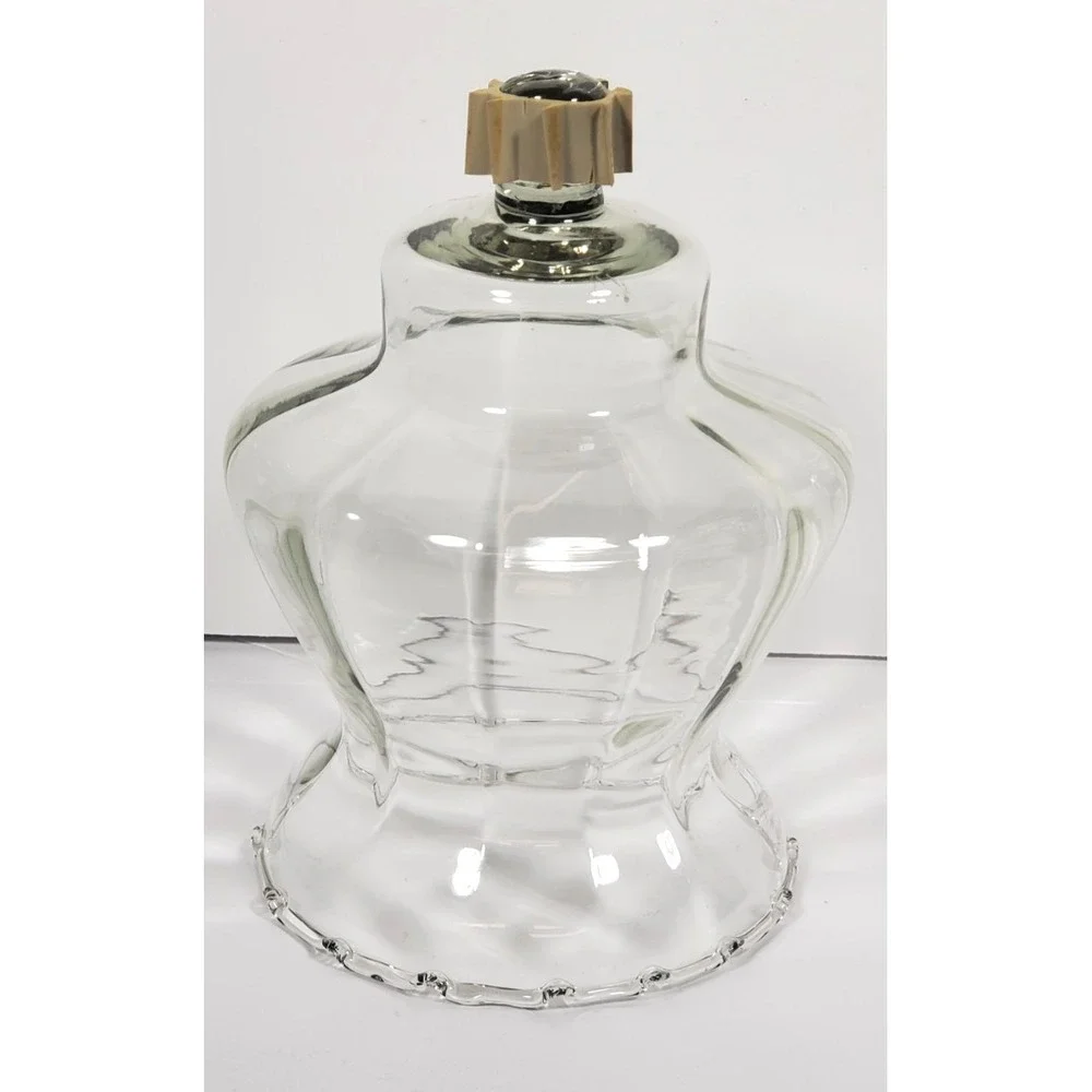 Votive Cup Glass Peg Candle  Optic Ruffle Clear Home Interiors Homco Qty 1
